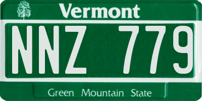 VT license plate NNZ779