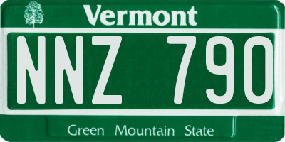 VT license plate NNZ790