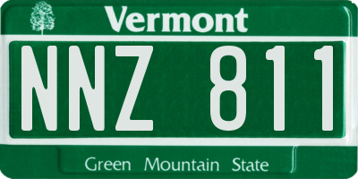 VT license plate NNZ811
