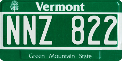VT license plate NNZ822