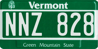 VT license plate NNZ828