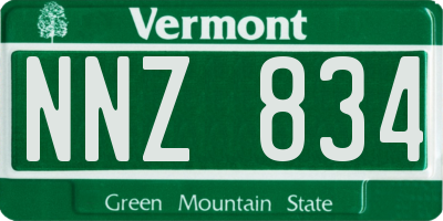 VT license plate NNZ834