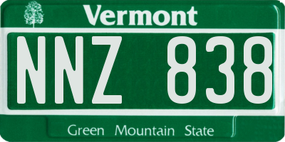 VT license plate NNZ838