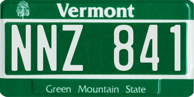 VT license plate NNZ841