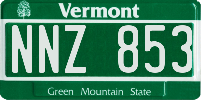 VT license plate NNZ853