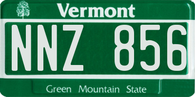 VT license plate NNZ856