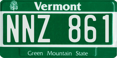 VT license plate NNZ861