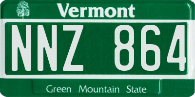 VT license plate NNZ864
