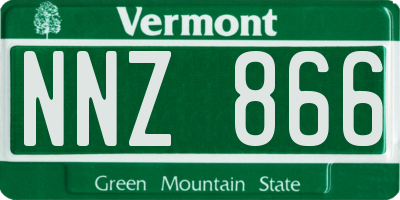 VT license plate NNZ866