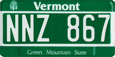 VT license plate NNZ867