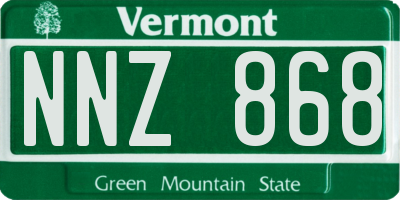 VT license plate NNZ868