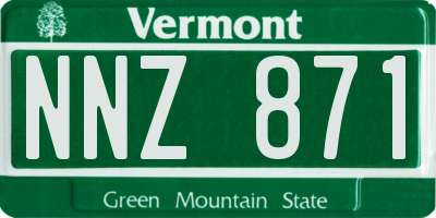 VT license plate NNZ871