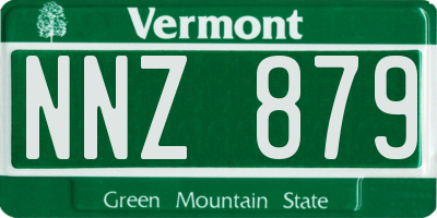 VT license plate NNZ879