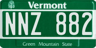 VT license plate NNZ882