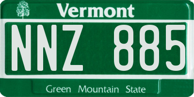 VT license plate NNZ885