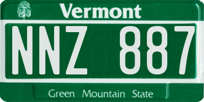 VT license plate NNZ887