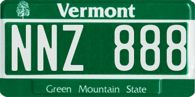 VT license plate NNZ888