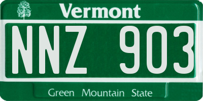 VT license plate NNZ903