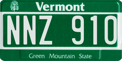 VT license plate NNZ910