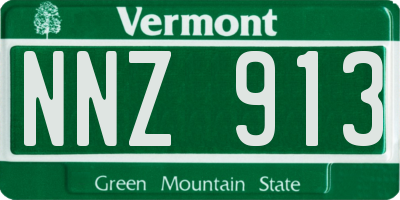 VT license plate NNZ913