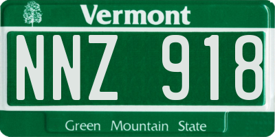 VT license plate NNZ918