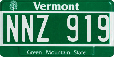 VT license plate NNZ919