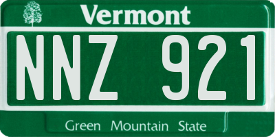 VT license plate NNZ921