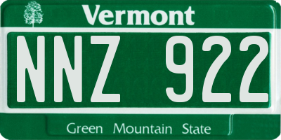 VT license plate NNZ922
