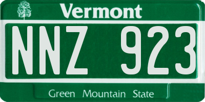 VT license plate NNZ923