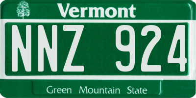 VT license plate NNZ924