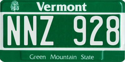 VT license plate NNZ928