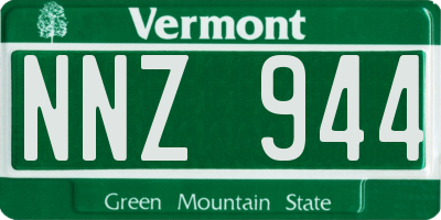 VT license plate NNZ944