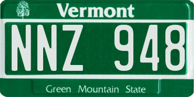 VT license plate NNZ948
