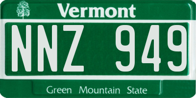 VT license plate NNZ949