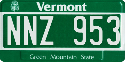 VT license plate NNZ953
