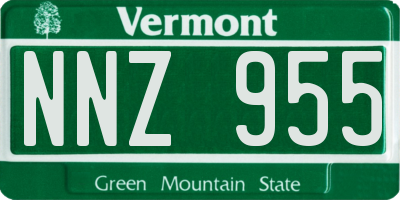 VT license plate NNZ955