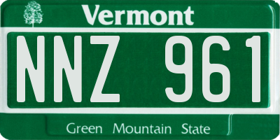 VT license plate NNZ961