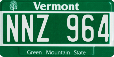 VT license plate NNZ964