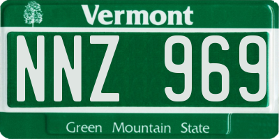 VT license plate NNZ969