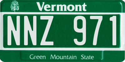 VT license plate NNZ971