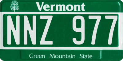 VT license plate NNZ977