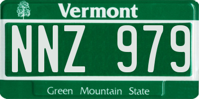 VT license plate NNZ979