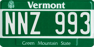 VT license plate NNZ993