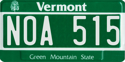 VT license plate NOA515