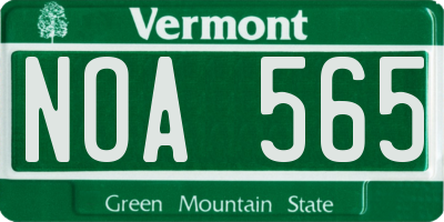 VT license plate NOA565