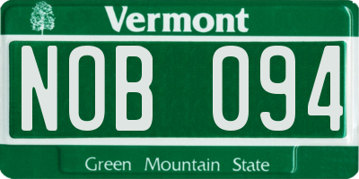 VT license plate NOB094