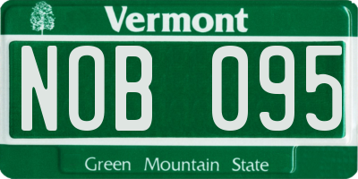 VT license plate NOB095