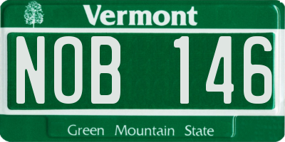 VT license plate NOB146