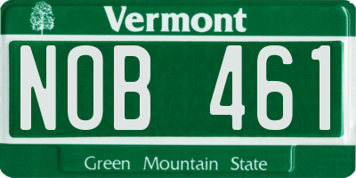 VT license plate NOB461