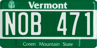 VT license plate NOB471